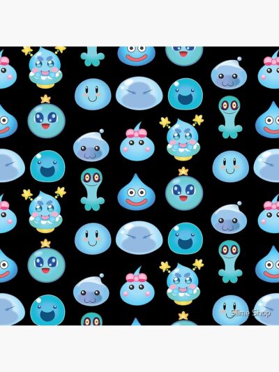 Alternative view of Blue Slime Buddy Cheerful Friends Throw Pillow