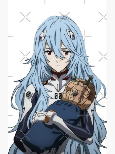 Alternative view of Elegant Rei Ayanami Long Hair Portrait Shower Curtain