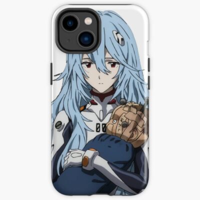 Elegant Rei Ayanami Long Hair Portrait Iphone Case
