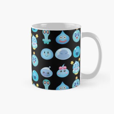 Blue Slime Buddy Cheerful Friends Mug