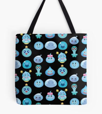 Blue Slime Buddy Cheerful Friends Tote Bag