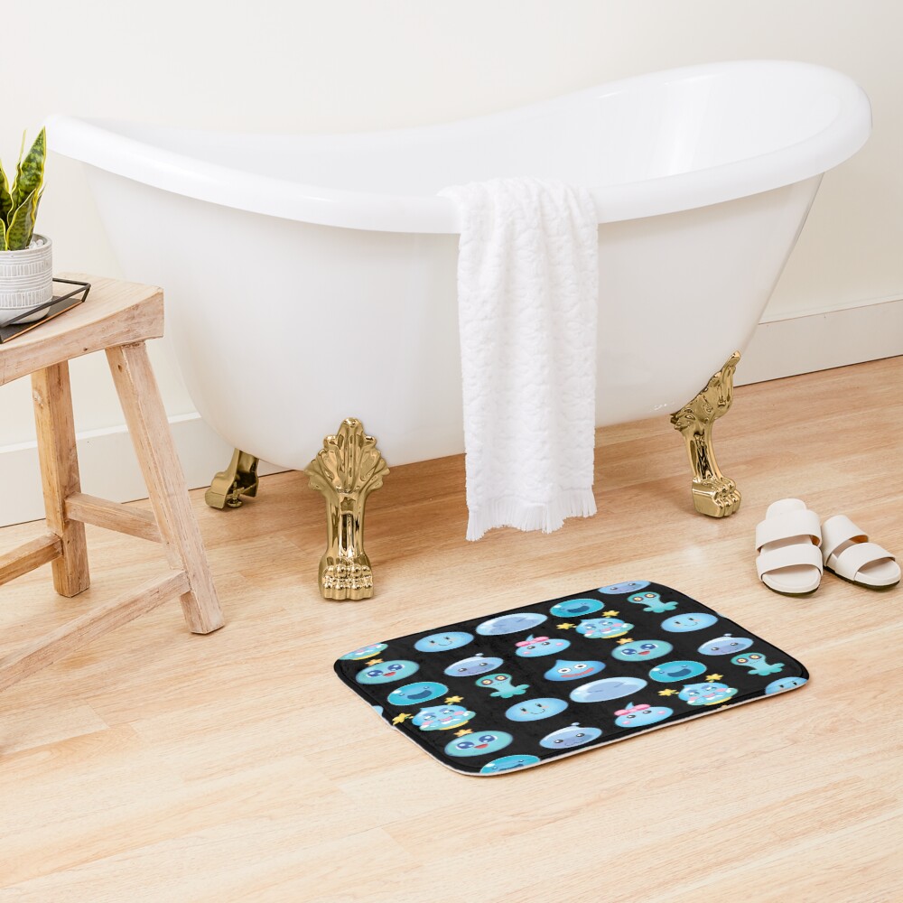 Blue Slime Buddy Cheerful Friends Bath Mat - Image 2