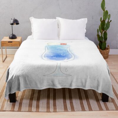 Refreshing Rimuru Cocktail Fantasy Art Throw Blanket