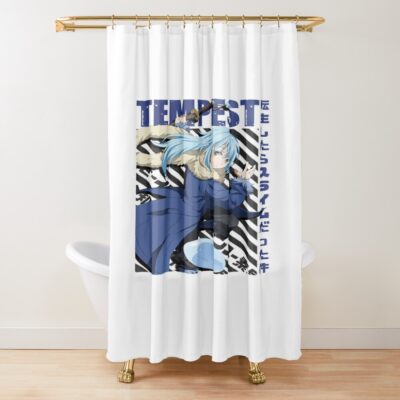 Adorable Rimuru Tempest Fan Expression Shower Curtain