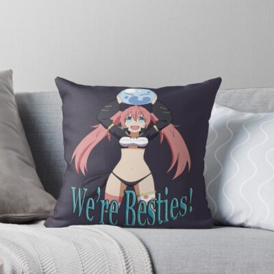 Melancholy Reincarnated Fantasy Rimuru Reflection Throw Pillow