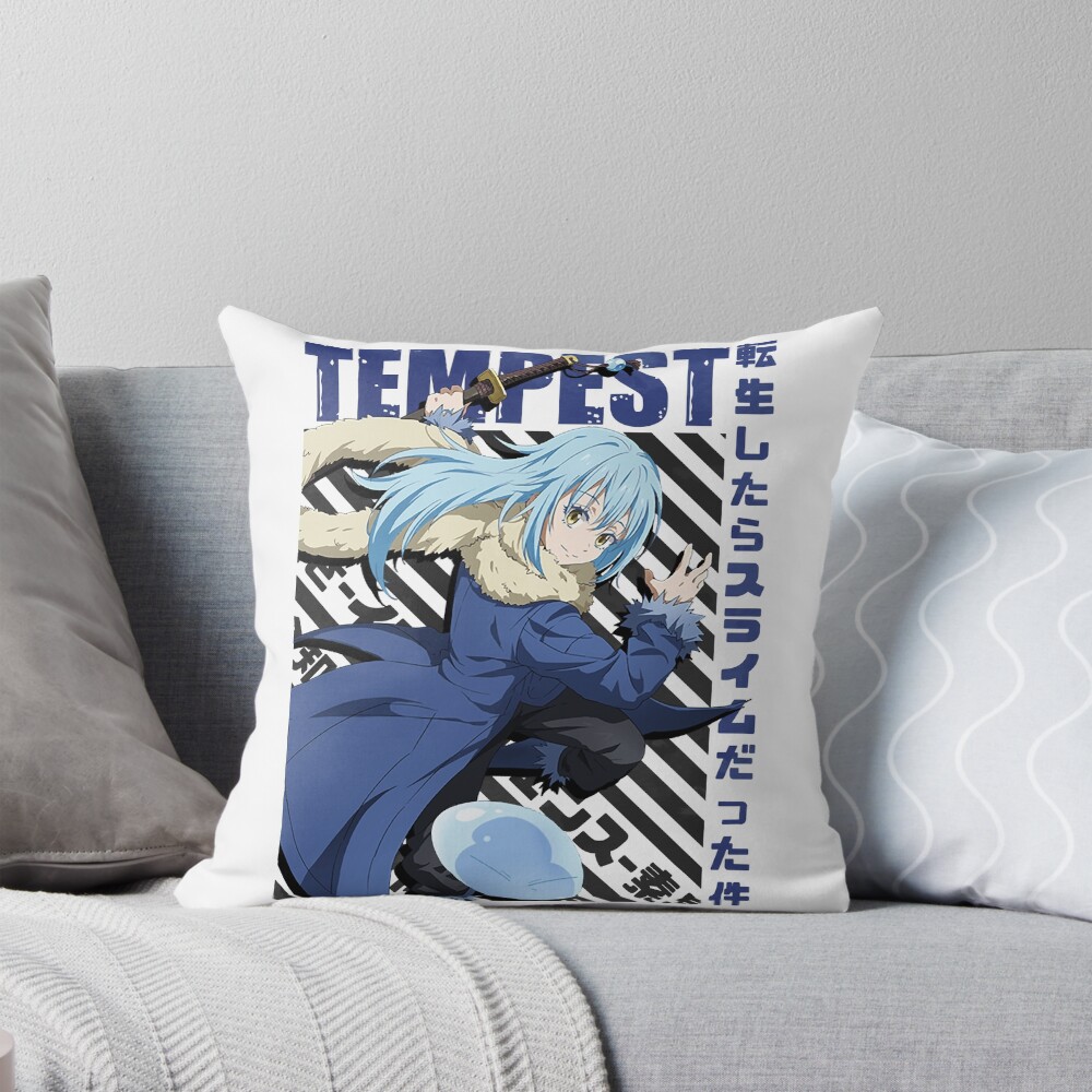 Elegant Rimuru Tempest Cute Aura Fan Art Throw Pillow